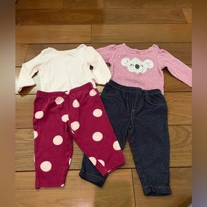 Lot of 2 Carters Outfits - Baby Girl - Sz 6m